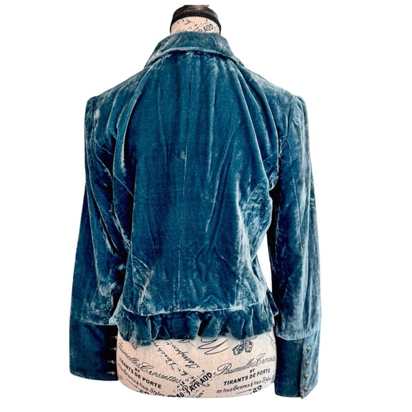 Elliott Lauren Women’s Silk-Blend Jacket. Emerald-Green. Size 6 - Picture 4 of 10